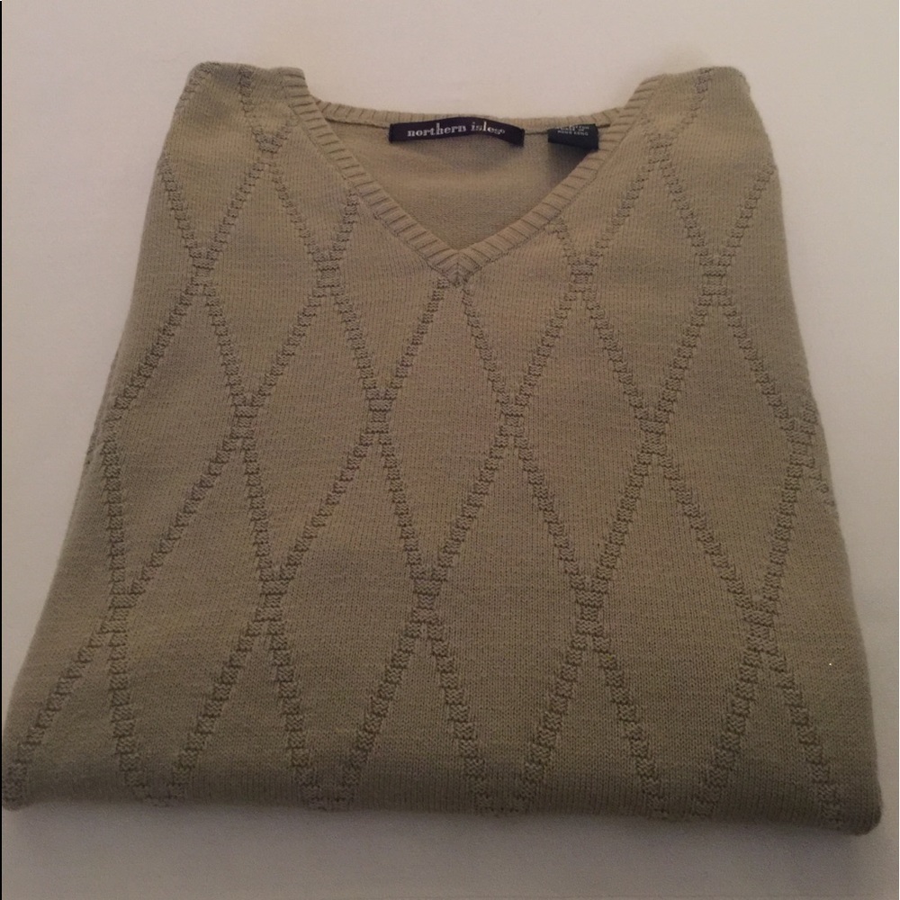 Northern Isles Golf Sweater Vest Sage Green Sz L